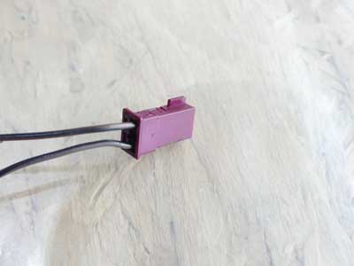 BMW 3 Pole 2 Wire Dark Magenta Connector Plug w/ Pigtail 83770704